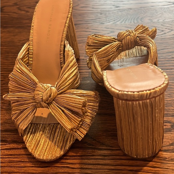 Loeffler Randall Gold Penny Heel - Picture 3 of 7